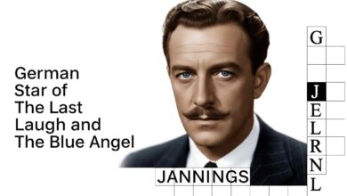 actor jannings crossword clue