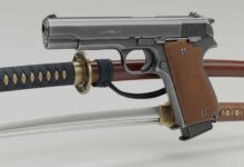 nambu sword pistol 3d model