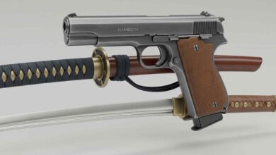 nambu sword pistol 3d model