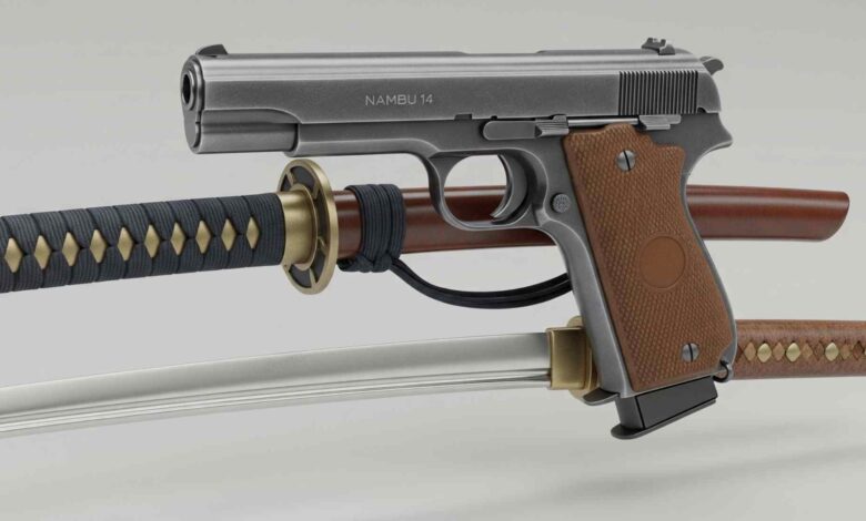 nambu sword pistol 3d model